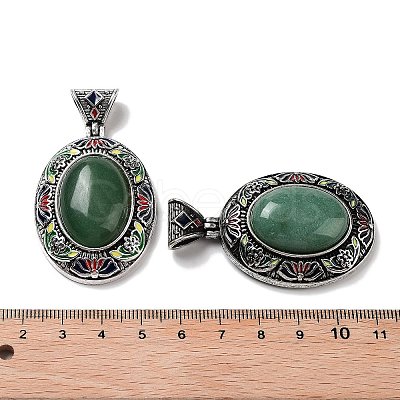 Natural Green Aventurine Pendants FIND-A041-01AS-01-1