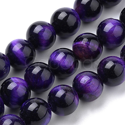 Natural Tiger Eye Beads Strands G-S259-03A-8mm-1