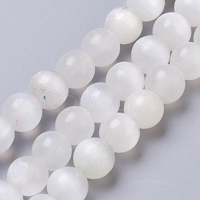 Natural Selenite Beads Strands G-I203-C-8mm-1