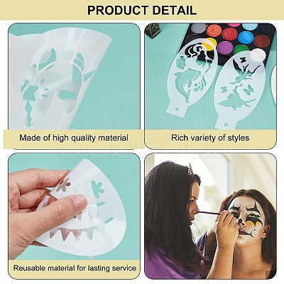 Plastic Face Paint Stencils DIY-WH0304-582C-1