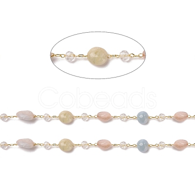 Handmade Natural Morganite Beaded Chains CHC-I031-11A-1