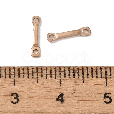 Ion Plating(IP) 304 Stainless Steel Links Connector Charms STAS-Q323-07RG-1