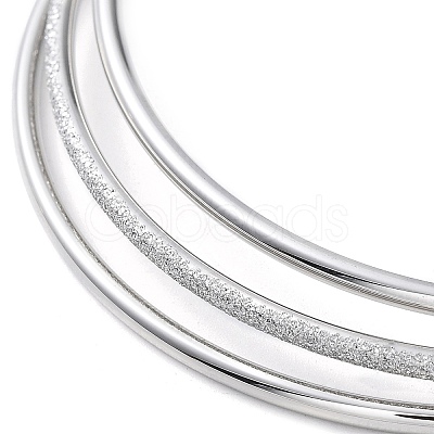 Non-Tarnish 3Pcs 304 Stainless Steel Plain Bangles Set BJEW-G684-02A-P-1