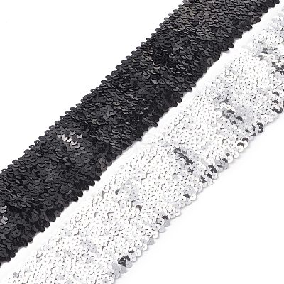 Sparkle Polyester Plastic Paillette Elastic Chain Rolls OCOR-XCP0001-61-1