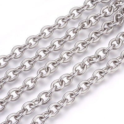 Tarnish Resistant 304 Stainless Steel Cable Chains CHS-L017-09F-1