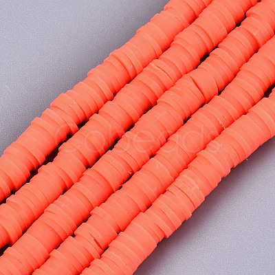 Handmade Polymer Clay Beads Strands CLAY-R089-6mm-123-1