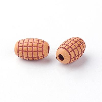 Imitation Wood Acrylic Beads SACR-Q186-18-1