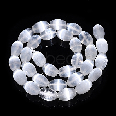 Dyed Natural Selenite Beads Strands G-T138-233A-1