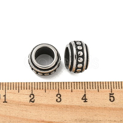 316 Surgical Stainless Steel Large Hole Beads STAS-Q326-10AS-07-1