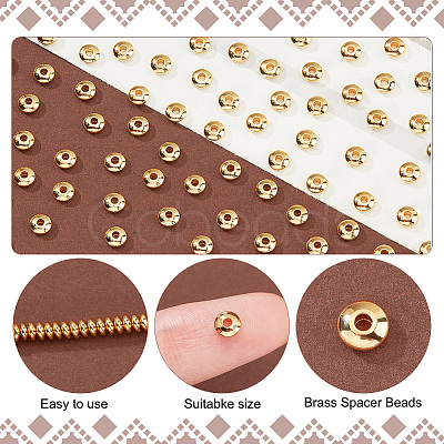 PandaHall Elite Brass Spacer Beads KK-PH0005-61-1