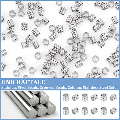 Unicraftale 120Pcs 201 Stainless Steel Beads STAS-UN0048-06-1