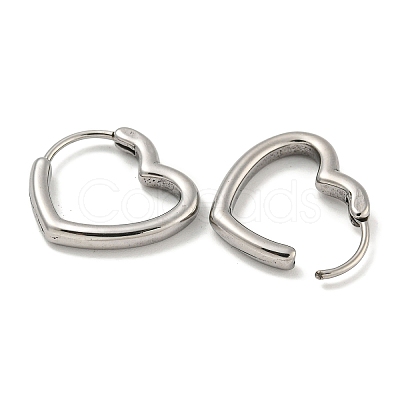 316 Surgical Stainless Steel Hoop Earrings EJEW-D096-18A-AS-1