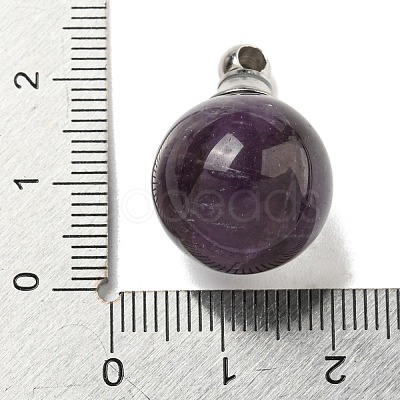 Natural Amethyst Perfume Bottle Pendants G-K338-22P-08-1