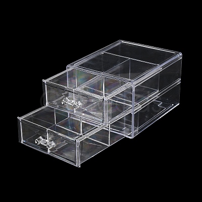 4-Grid Acrylic Jewelry Storage Drawer Boxes CON-K002-01B-1