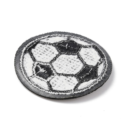 Sports Ball Theme Computerized Towel Fabric Embroidery Iron on Cloth Patches PATC-WH0007-23C-1