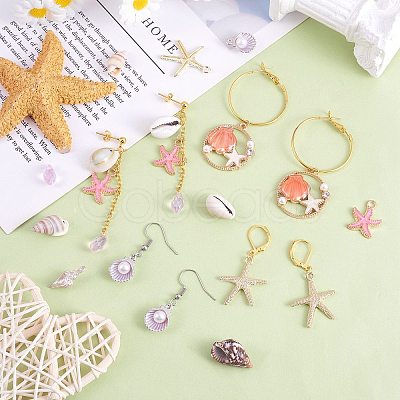 DIY Natural Shell Drop Earring Making Kit DIY-SZ0009-72-1