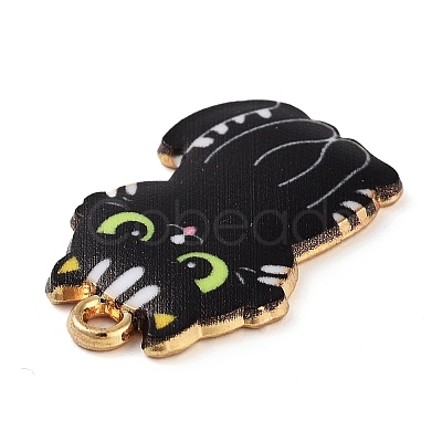 Rack Plating Alloy Enamel Pendants FIND-Q099-12G-1