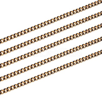 2M Two Tone Handmade Brass Curb Chains CHC-SZ0001-34B-1