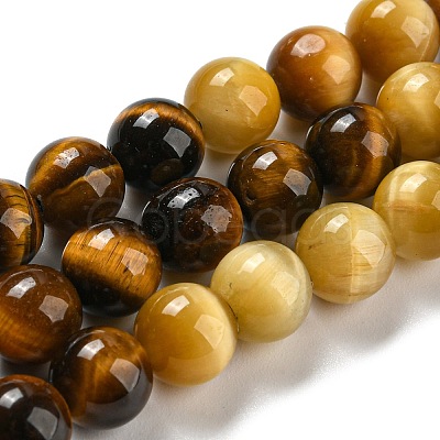 Gradient Color Natural Tiger Eye Beads Strands G-M413-A01-02-1