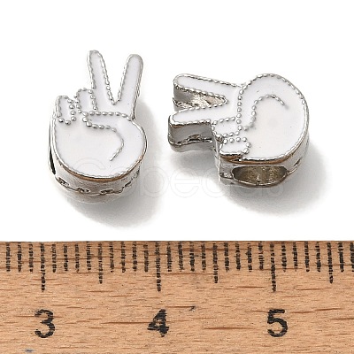 Rack Plating Alloy Enamel European Beads FIND-H005-28P-02-1