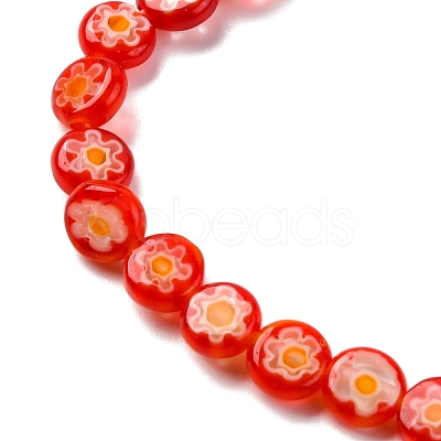 Handmade Millefiori Lampwork Beads Strands LAMP-G164-11F-1