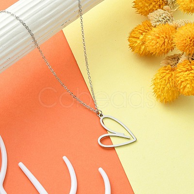 Non-Tarnish 304 Stainless Steel Pendant Necklace for Women NJEW-JN04387-02-1