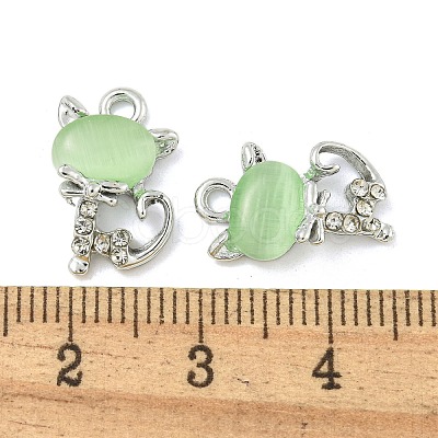 UV Plating Alloy Rhinestone Pendants FIND-M033-13P-1