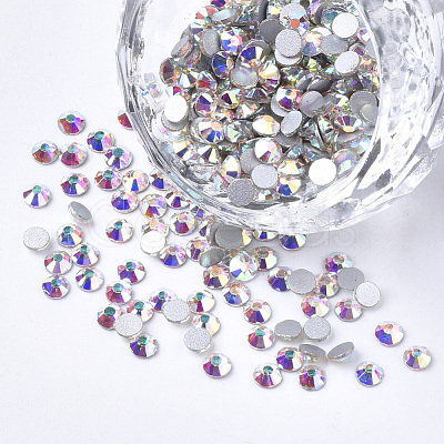 Glass Flat Back Rhinestone Cabochons RGLA-S002-12SS-15-1