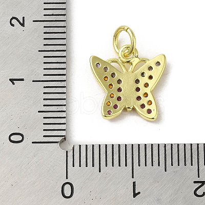 Real 18K Gold Plated Brass Pave Cubic Zirconia Pendants KK-M283-10E-02-1