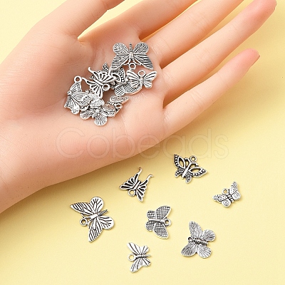 16Pcs 8 Style Tibetan Style Alloy Pendants TIBEP-YW0001-35-1