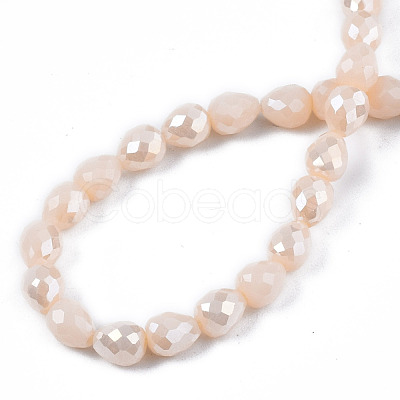 Opaque Glass Beads Strands EGLA-T008-16M-1