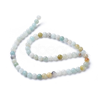 Natural Flower Amazonite Beads Strands G-D608-4mm-1