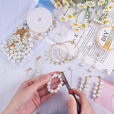 DIY Imitation Pearl Long Drop Earring Making Kit DIY-SZ0009-67-1