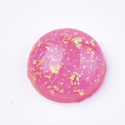 Glitter Translucent Resin Cabochons RESI-S364-43A-M-1