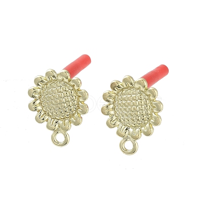 Rack Plating Golden Alloy Stud Earring Findings EJEW-B036-01G-06-1