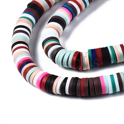 Handmade Polymer Clay Beads X-CLAY-R067-6.0mm-M2-1