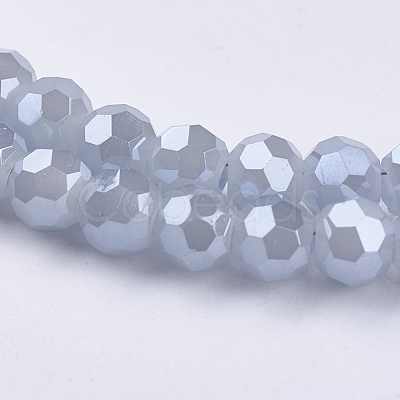 Electroplate Glass Beads Strands EGLA-F120-PL-B02-1