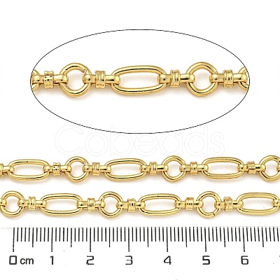 Ion Plating(IP) Handmade 304 Stainless Steel Oval Link Chains CHS-G038-04D-G-1