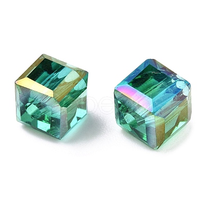 Faceted Transparent Glass Beads GLAA-E047-03B-1