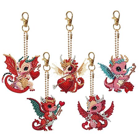 Dragon Diamond Painting Pendant Decoration Kits PW-WG83859-01-1