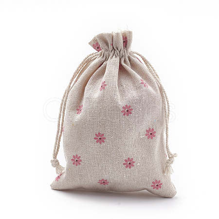 Polycotton(Polyester Cotton) Packing Pouches Drawstring Bags ABAG-S003-03A-1