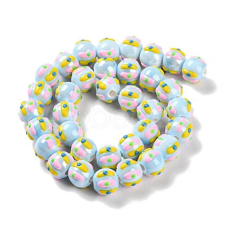 Handmade Porcelain Beads Strands PORC-L078-01H-1