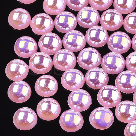 ABS Plastic Imitation Pearl Cabochons OACR-S025-6mm-11-1