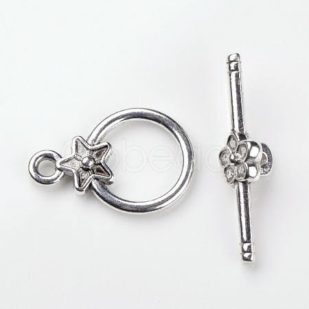 Tibetan Style Alloy Toggle Clasps LF1075Y-NF-1