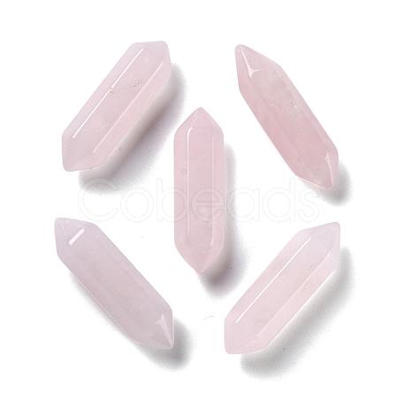 Faceted Natural Rose Quartz Beads G-K008-30mm-01-1
