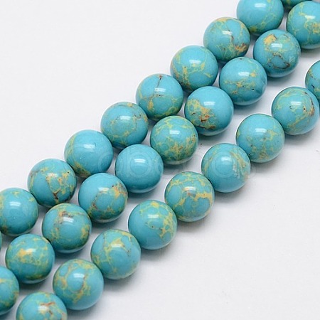 Synthetic Imperial Jasper Beads G-I083-6mm-02-1-1