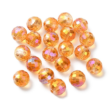 Full Rainbow Plated Glass Beads EGLA-P059-02B-FR02-1