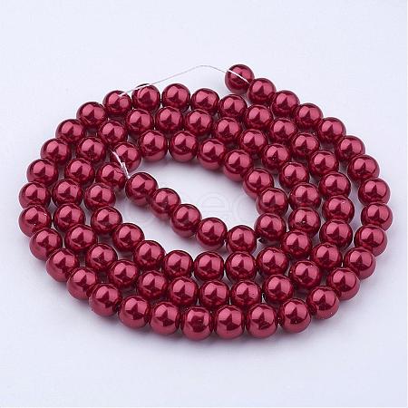 Glass Pearl Beads Strands HY-10D-B73-1