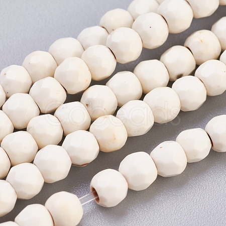 Natural Magnesite Beads Strands TURQ-L017-4mm-02A-1
