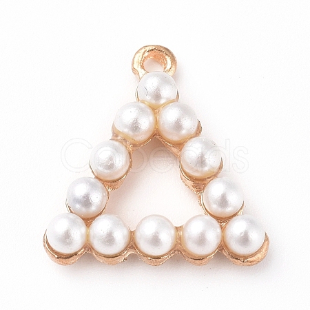 Plastic Imitation Pearl Pendants PALLOY-WH0068-31B-G-1